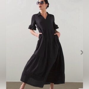 Chico’s Linen Black Maxi Dress